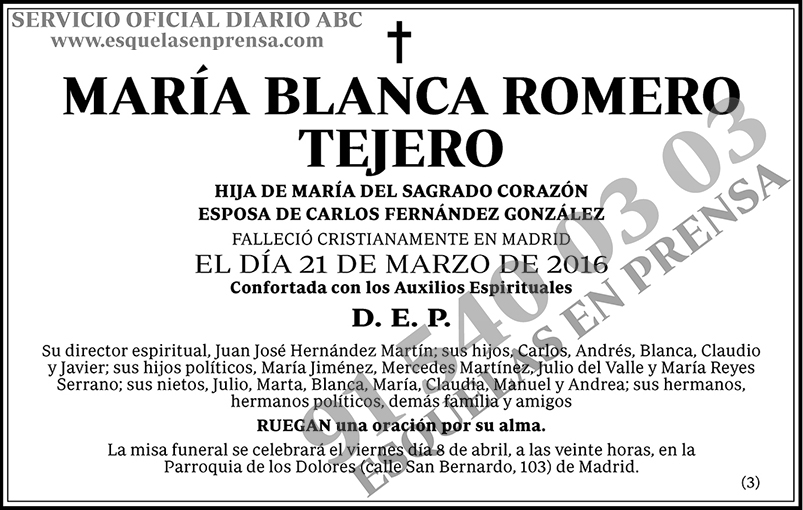 María Blanca Romero Tejero